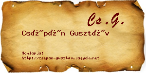 Csépán Gusztáv névjegykártya