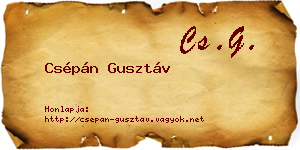 Csépán Gusztáv névjegykártya