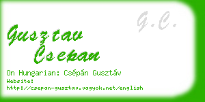 gusztav csepan business card