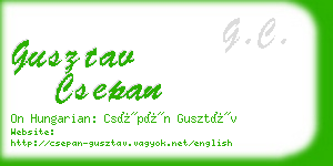 gusztav csepan business card